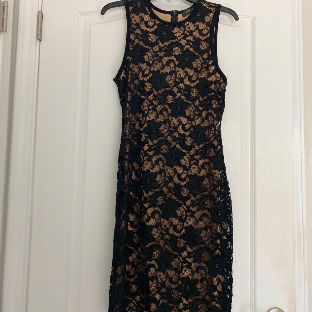 Karen Kane gently loved black lace dress